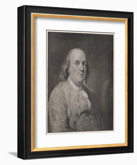 Benjamin Franklin the American Statesman Scientist and Philosopher in Later Life-null-Framed Photographic Print