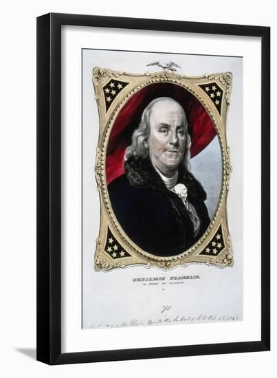 Benjamin Franklin-Currier & Ives-Framed Giclee Print