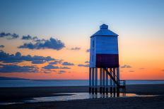 Pillar Lighthouse on Beach at Sunset-Benjamin Graham-Framed Photographic Print