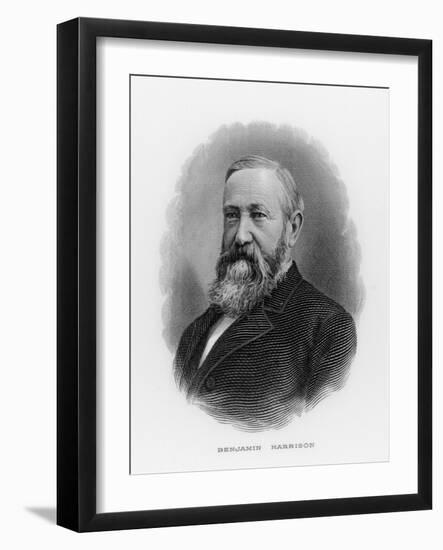 Benjamin Harrison 23rd Us President-null-Framed Art Print