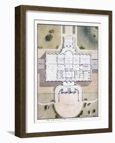 Benjamin Henry Latrobe's Proposed Plan for the Renovation of the Main Level of the White House-null-Framed Giclee Print