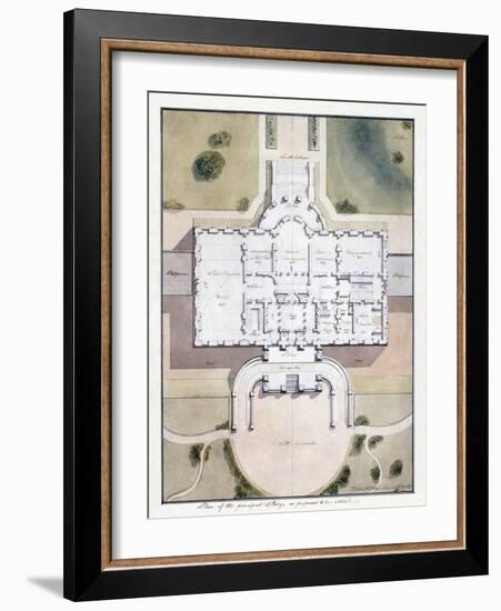 Benjamin Henry Latrobe's Proposed Plan for the Renovation of the Main Level of the White House-null-Framed Giclee Print