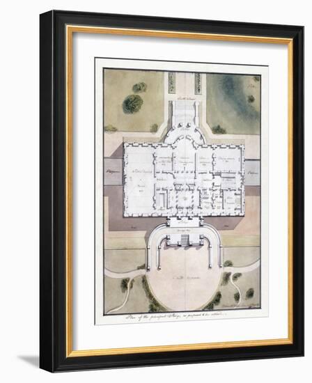 Benjamin Henry Latrobe's Proposed Plan for the Renovation of the Main Level of the White House-null-Framed Giclee Print
