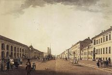 View of Nevsky Prospekt Near the Gostiny Dvor in Saint Petersburg, 1799-Benjamin Paterssen-Framed Giclee Print