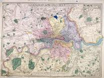 Map of London, C1860-Benjamin Rees Davies-Premier Image Canvas