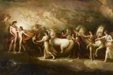 Phaëton sollicitant d'Apollon la conduite du Soleil-Benjamin West-Framed Giclee Print