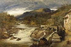 Mountainous Rocky Landscape with Stream and Watermill-Benjamin Williams Leader-Giclee Print