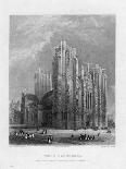 North-East View of St Paul's Cathedral, City of London, 1835-Benjamin Winkles-Mounted Giclee Print