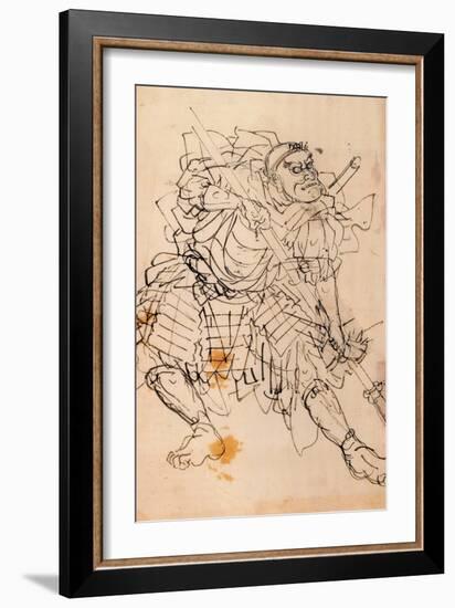 Benkei Holding a Halberd-Kuniyoshi Utagawa-Framed Giclee Print