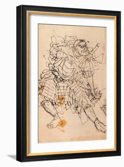 Benkei Holding a Halberd-Kuniyoshi Utagawa-Framed Giclee Print