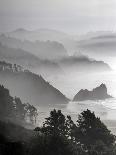 A Foggy Day on the Oregon Coast Just South of Cannon Beach.-Bennett Barthelemy-Framed Premier Image Canvas