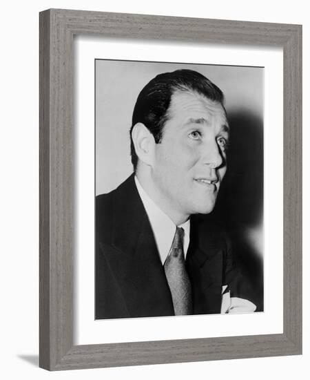 Benny 'Bugsy' Siegel in 1947, the Year of His Murder in His Beverly Hills Mansion-null-Framed Photo