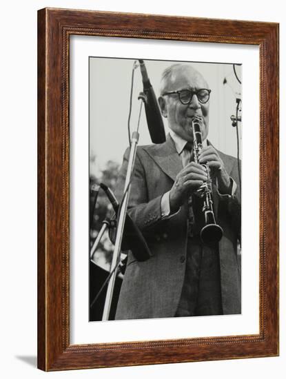 Benny Goodman Playing His Clarinet, Knebworth, Hertfordshire, 1982-Denis Williams-Framed Photographic Print