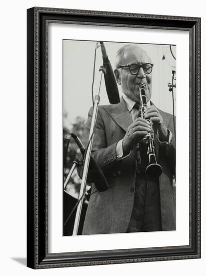 Benny Goodman Playing His Clarinet, Knebworth, Hertfordshire, 1982-Denis Williams-Framed Photographic Print