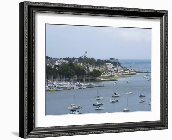 Benodet, a Popular Sailing Resort on the River Odet Estuary, Southern Finistere, Brittany, France-Amanda Hall-Framed Photographic Print