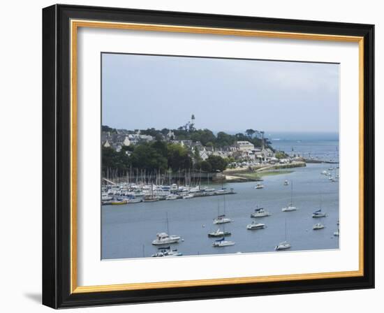 Benodet, a Popular Sailing Resort on the River Odet Estuary, Southern Finistere, Brittany, France-Amanda Hall-Framed Photographic Print