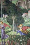 Angel Gathering Flowers in a Heavenly Landscape, Detail from the Journey of the Magi Cycle-Benozzo di Lese di Sandro Gozzoli-Giclee Print
