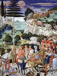 Leopard Straining on a Leash, Detail from the Journey of the Magi Cycle in the Chapel, C.1460-Benozzo di Lese di Sandro Gozzoli-Framed Giclee Print