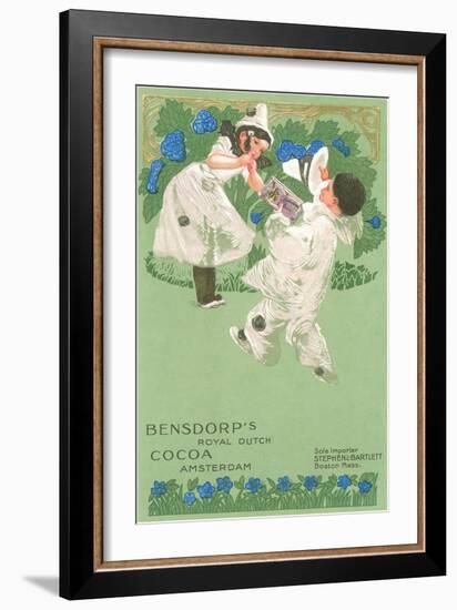 Bensdorp's Cocoa Advertisement with Young Harlequins-null-Framed Art Print