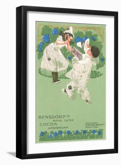 Bensdorp's Cocoa Advertisement with Young Harlequins-null-Framed Art Print