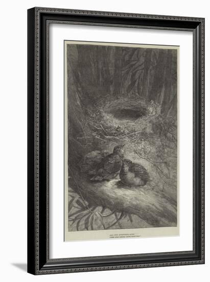 Bent Upon Adventurous Quest, These Bold Birdies Leave their Nest-null-Framed Giclee Print