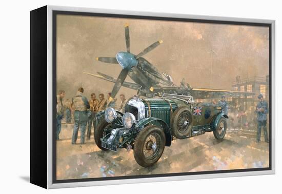 Bentley and Spitfire-Peter Miller-Framed Premier Image Canvas