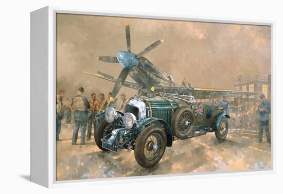 Bentley and Spitfire-Peter Miller-Framed Premier Image Canvas