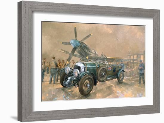 Bentley and Spitfire-Peter Miller-Framed Giclee Print