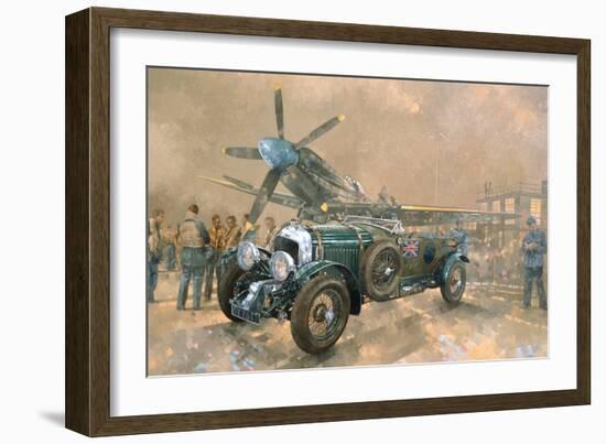 Bentley and Spitfire-Peter Miller-Framed Giclee Print