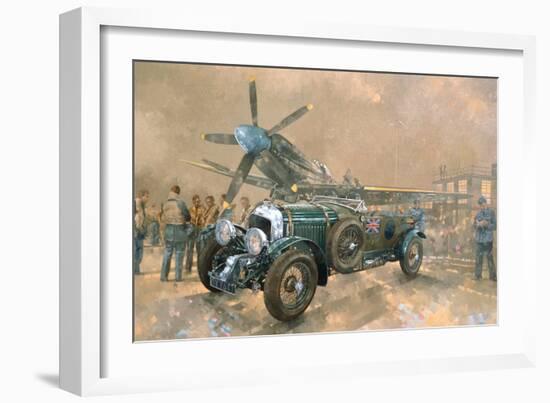 Bentley and Spitfire-Peter Miller-Framed Giclee Print