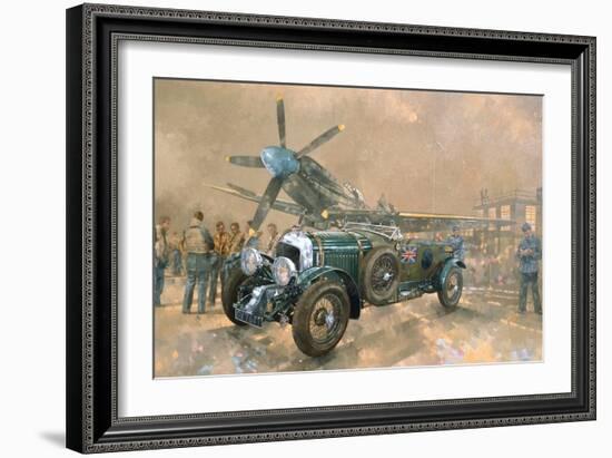 Bentley and Spitfire-Peter Miller-Framed Giclee Print