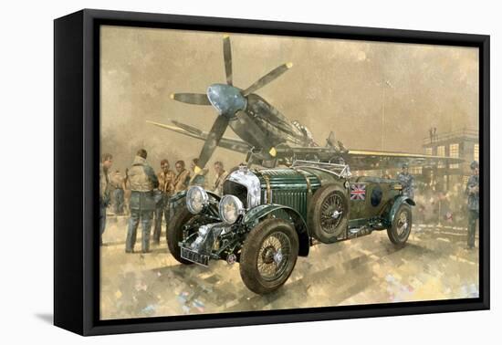 Bentley and Spitfire-Peter Miller-Framed Premier Image Canvas