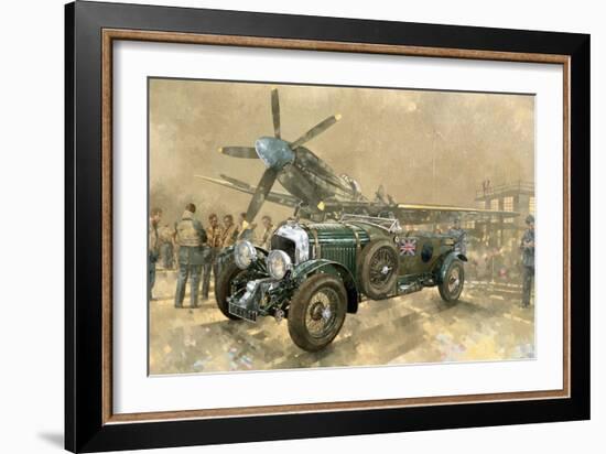 Bentley and Spitfire-Peter Miller-Framed Giclee Print