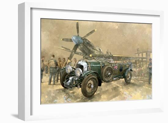 Bentley and Spitfire-Peter Miller-Framed Giclee Print