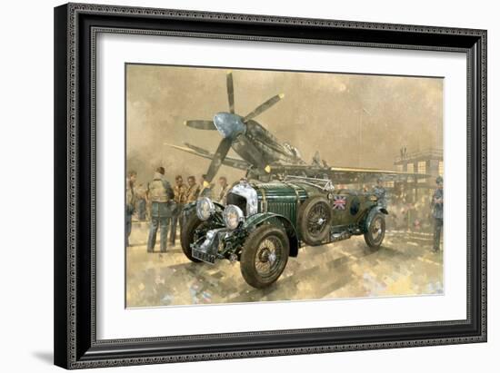 Bentley and Spitfire-Peter Miller-Framed Giclee Print