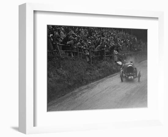 Bentley of May Cunliffe competing in the MAC Shelsley Walsh Hillclimb, Worcestershire, 1927-Bill Brunell-Framed Photographic Print