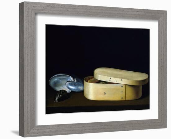 Bentwood Box and Nautilus Shell-Sebastian Stosskopf-Framed Giclee Print