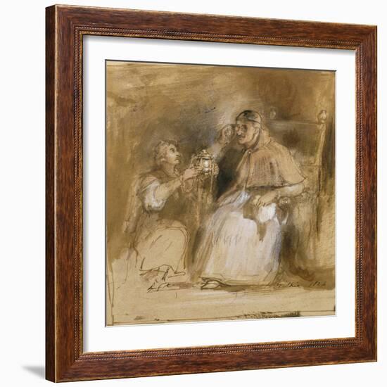 Benvenuto Cellini (1500-71) and Pope Paul II (1468-1579)-Sir David Wilkie-Framed Giclee Print