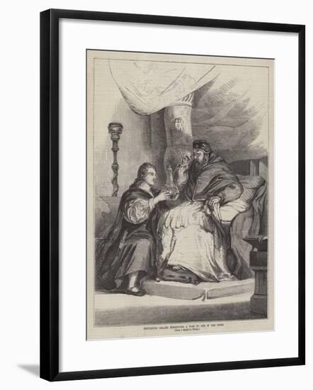 Benvenuto Cellini Presenting a Vase to One of the Popes-null-Framed Giclee Print