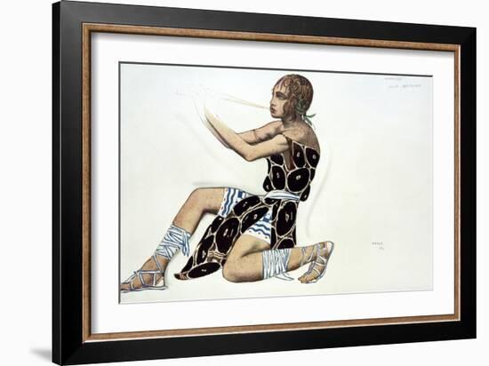 Beotien, Costume Design a Ballets Russes Production of Narcisse, Music by Tcherepnin, 1911-Leon Bakst-Framed Giclee Print