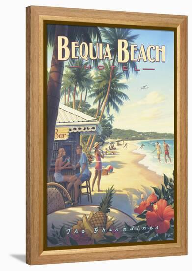 Bequia Beach Hotel-Kerne Erickson-Framed Stretched Canvas