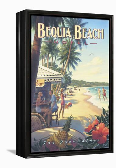 Bequia Beach Hotel-Kerne Erickson-Framed Stretched Canvas