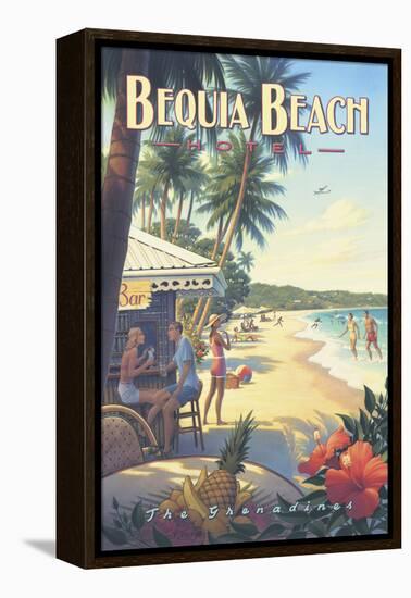 Bequia Beach Hotel-Kerne Erickson-Framed Stretched Canvas