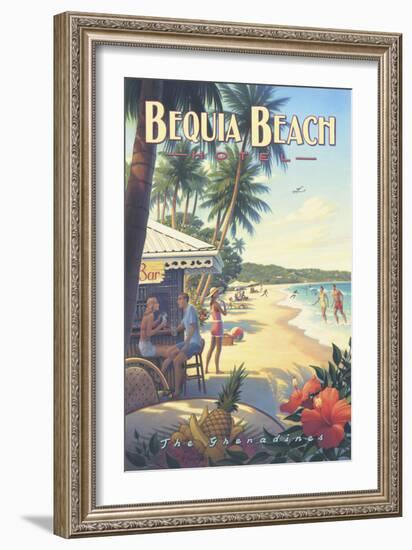 Bequia Beach Hotel-Kerne Erickson-Framed Premium Giclee Print