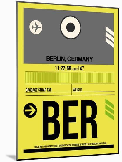 BER Berlin Luggage Tag 1-NaxArt-Mounted Art Print