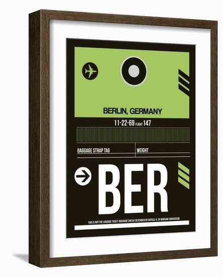 BER Berlin Luggage Tag 2-NaxArt-Framed Art Print