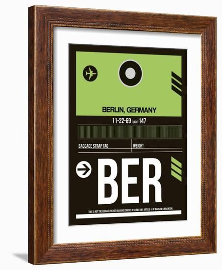 BER Berlin Luggage Tag 2-NaxArt-Framed Art Print