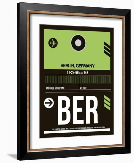 BER Berlin Luggage Tag 2-NaxArt-Framed Art Print