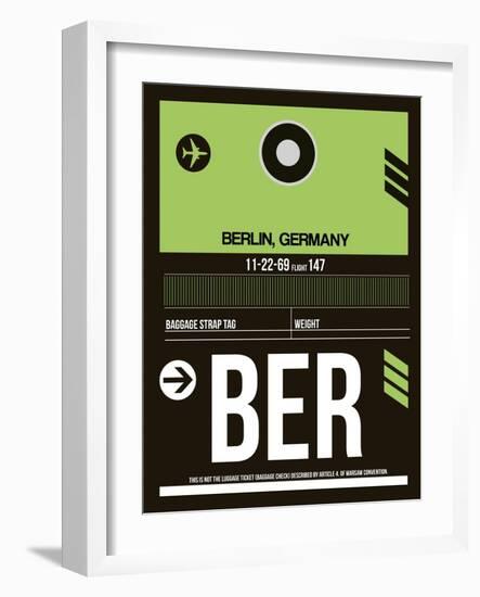 BER Berlin Luggage Tag 2-NaxArt-Framed Art Print