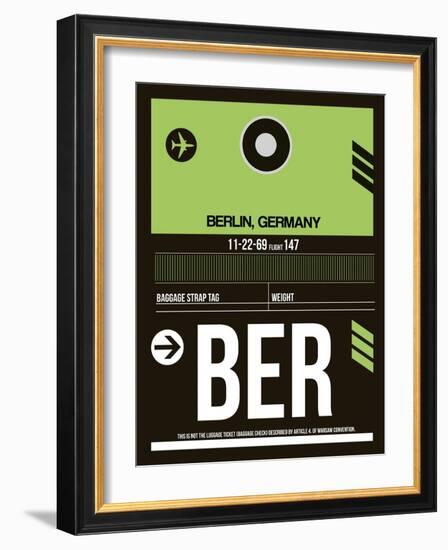 BER Berlin Luggage Tag 2-NaxArt-Framed Art Print